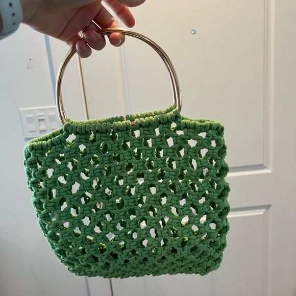 Green Crochet Handle Bag - Picture 4 of 6
